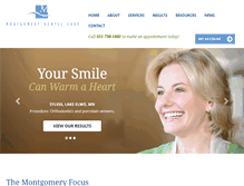 Tablet Screenshot of montgomerydentalcare.com